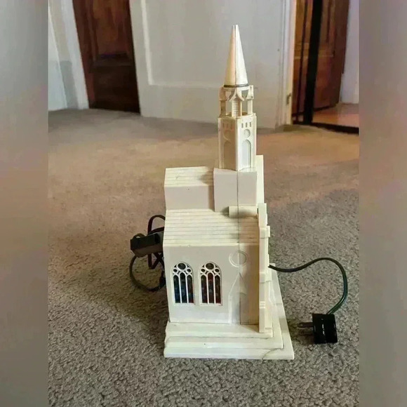 vintage musical christmas church - Picture 3 of 8